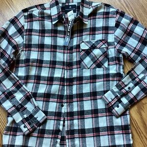 Tilly's Black, White, and Red Plaid Shirt